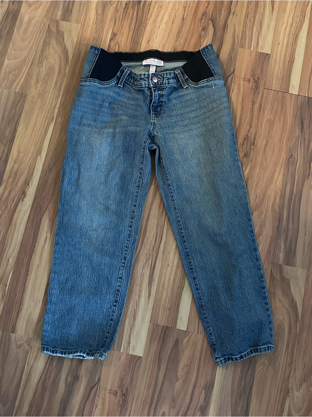 Ingrid & Isabel Vintage Straight Medium Blue Maternity Jeans - Picture 3 of 6